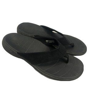 Sole Men's Sport Flip Flops with Orthotic Support Sandal Raven Size 8